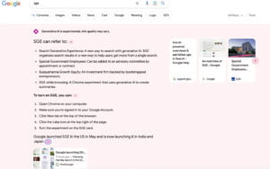 Les solutions d'intelligence artificielle que devez vous prioriser dans vos stratégies marketing 5 SGE de Google